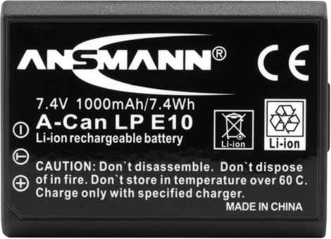 LP-E10 Canon kamera akku 7,4V 1000 mAh, Ansmann 3. kép