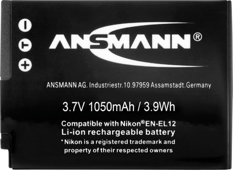EN-EL12 Nikon kamera akku 3,7V 900 mAh, Ansmann 2. kép
