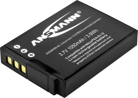 EN-EL12 Nikon kamera akku 3,7V 900 mAh, Ansmann 3. kép