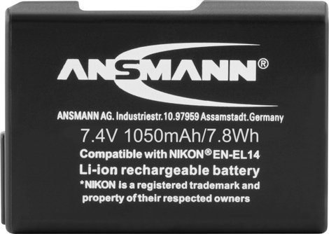 EN-EL14 Nikon kamera akku 7,4V 1000 mAh, Ansmann 2. kép