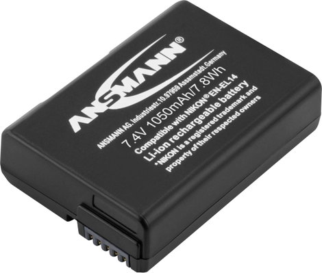 EN-EL14 Nikon kamera akku 7,4V 1000 mAh, Ansmann 4. kép