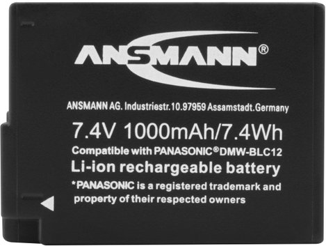 DMW-BLC12E Panasonic kamera akku 7,4V 1000 mAh, Ansmann 3. kép