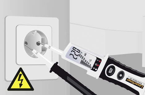 Kétpólusú feszültségvizsgáló, fázis teszter LCD/LED kijelzővel 690V AC/DC Laserliner AC-tiveMaster 0 6. kép