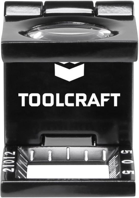 Összecsukható nagyító, 10x-es nagyítás, fekete, Toolcraft 1505088 2. kép