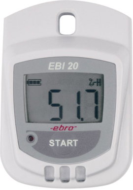 USB-s klíma adatgyűjtő, hőmérséklet és légnedvesség adatgyűjtő -30 - +60 °C 0 - 100 % rF ebro EBI 20