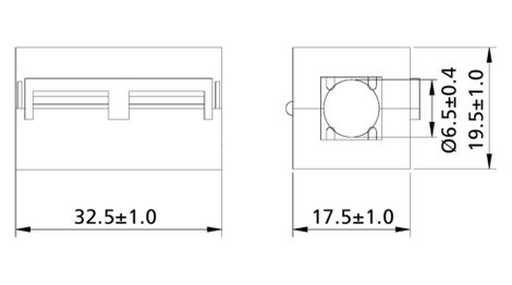 Felpattintható zavarszűrő ferrit 200 Ω, kábel Ø max. 6,5 mm, 32,5 x 17,5 x 19,5 mm, TRU COMPONENTS T 2. kép