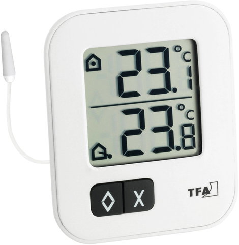 Digitális min./max. külső-belső hőmérő, TFA 30.1043.02 2. kép