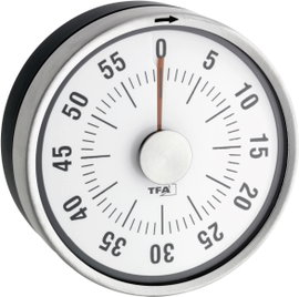 Analóg konyhai visszaszámláló óra, időzítő, Ø79x33 mm, antracit, TFA Puck 38-1028-10