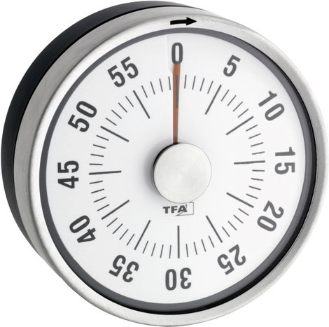 Analóg konyhai visszaszámláló óra, időzítő, Ø79x33 mm, antracit, TFA Puck 38-1028-10