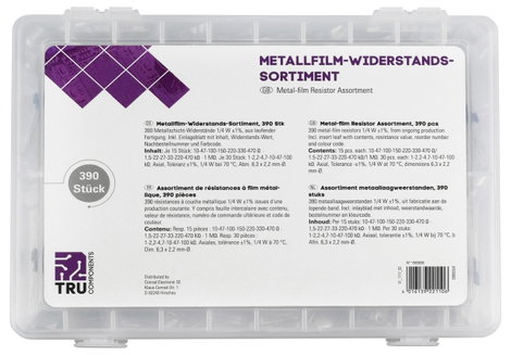 Fémréteg ellenállás készlet, 390 db, Tru Components 4. kép