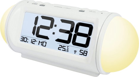 Rádiójel vezérelt digitális ébresztőóra hőmérővel, Wake up Light, 185x75x75 mm, Techno Line WT 499 7. kép