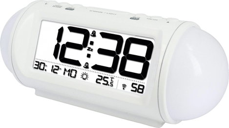Rádiójel vezérelt digitális ébresztőóra hőmérővel, Wake up Light, 185x75x75 mm, Techno Line WT 499 9. kép