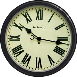 Analóg jumbo falióra, Ø 50 cm, barna, Techno Line Retro WT 7050