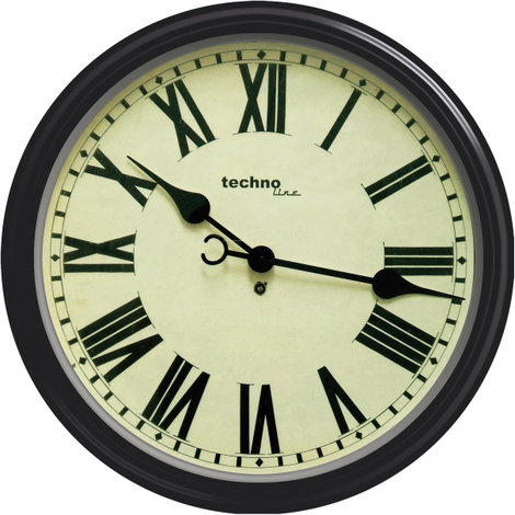 Analóg jumbo falióra, Ø 50 cm, barna, Techno Line Retro WT 7050