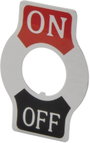 Billenőkapcsoló címke, Felirat: OFF/ON TRU COMPONENTS TC-Indicator Plate ON/OFF bélyegkép