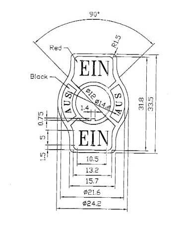 Billenőkapcsoló címke, Felirat: OFF/ON TRU COMPONENTS TC-Indicator Plate ON/OFF 2. kép