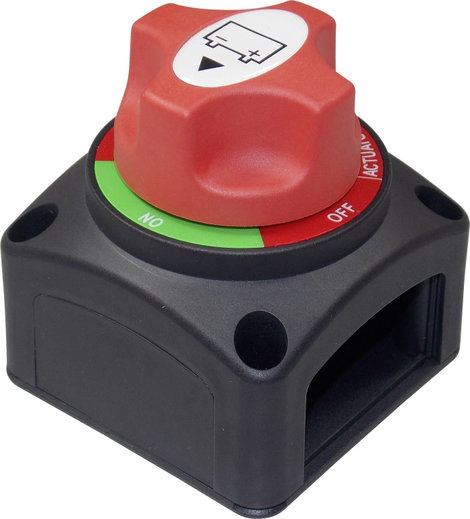 Gépjármű akkukapcsoló 12 V/DC, 50 V/DC 200 A 1 x KI/BE Reteszelő TRU COMPONENTS TC-A23-2 IP54 4. kép