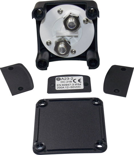 Gépjármű akkukapcsoló 12 V/DC, 50 V/DC 200 A 1 x KI/BE Reteszelő TRU COMPONENTS TC-A23-2 IP54 9. kép