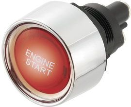 Gépjármű nyomógomb 24 V/DC 25 A 1 x KI/(BE), Tru Components TC-A2-23B-07