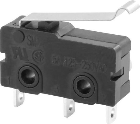 Mikrokapcsoló 5 A TRU COMPONENTS TC-MS03 Nyomó