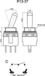 Karos billenőkapcsoló 250 V/AC 3 A 1 x BE/BE TRU COMPONENTS TC-R13-37C-05 Reteszelő 2. bélyegkép