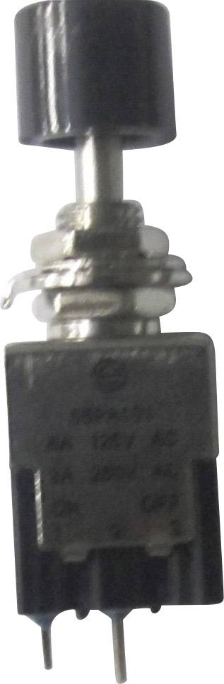Kapcsoló 250 V/AC 3 A 1 x BE/KI TRU COMPONENTS TC-PA101A1BK Reteszelő