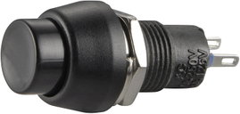 Nyomógomb 250 V/AC 1 A 1 x KI/(BE) TRU COMPONENTS TC-R13-84A-05BK Nyomó
