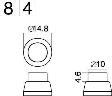 Nyomógomb 250 V/AC 1 A 1 x KI/(BE) TRU COMPONENTS TC-R13-84A-05BK Nyomó 2. kép