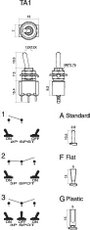 Karos billenőkapcsoló 250 V/AC 3 A 1 x KI/BE TRU COMPONENTS TC-TA101F1 Reteszelő 2. bélyegkép
