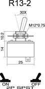 Karos billenőkapcsoló 250 V/AC 1,5 A 1 x KI/BE, reteszelő, TRU Components TC-R13-2-05 2. bélyegkép