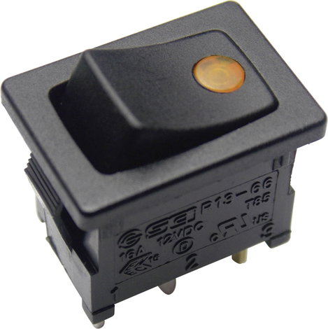 Billenőkapcsoló R13-66B2-02 B/B, Tru Componets