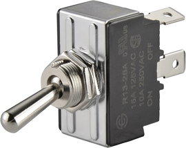 Karos billenőkapcsoló 250 V/AC 10 A 1 x BE/KI/BE TRU COMPONENTS TC-R13-28D-01 Reteszelő/0/reteszelő