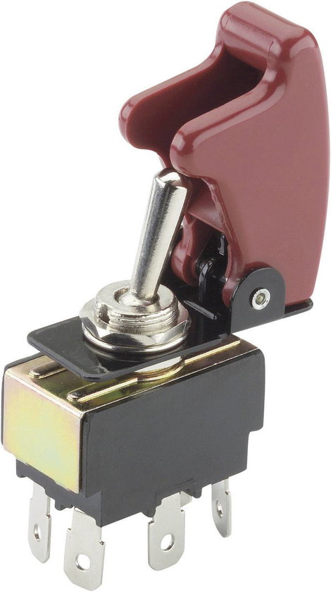 Karos billenőkapcsoló 250 V/AC 10 A 2 x BE/BE TRU COMPONENTS TC-R13-28B-01/R17-10 Reteszelő