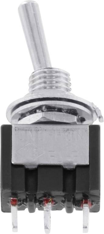 Karos billenőkapcsoló 125 V/AC 1 x BE/KI/BE TRU COMPONENTS TC-MK313 Reteszelő/0/reteszelő