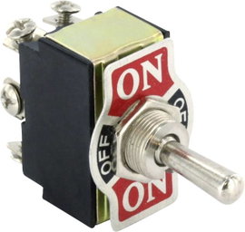 Karos billenőkapcsoló 125 V/AC 10 A 1 x BE/KI/BE TRU COMPONENTS TC-GT143 Reteszelő/0/reteszelő
