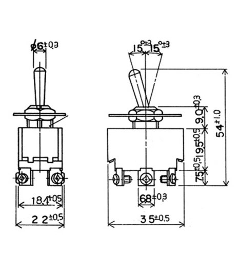 Karos billenőkapcsoló 125 V/AC 10 A 1 x BE/KI/BE TRU COMPONENTS TC-GT143 Reteszelő/0/reteszelő 2. kép