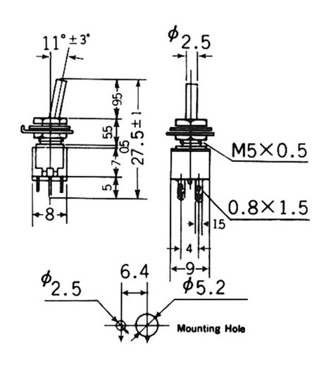 Karos billenőkapcsoló 1 x BE/BE TRU COMPONENTS TC-MK245 Reteszelő 2. kép