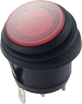 Vízálló billenőkapcsoló IP65 12 V/DC 20 A, piros, Tru Componets R13-112B8W 1587917