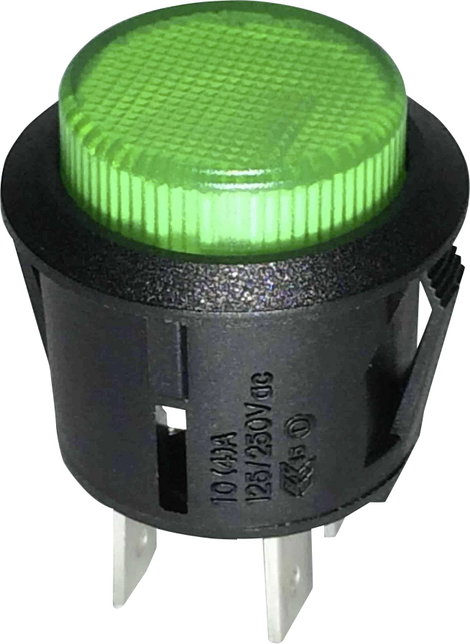 Kapcsoló 250 V/AC 1.5 A 1 x KI/BE TRU COMPONENTS TC-R13-523BL-05GN Reteszelő