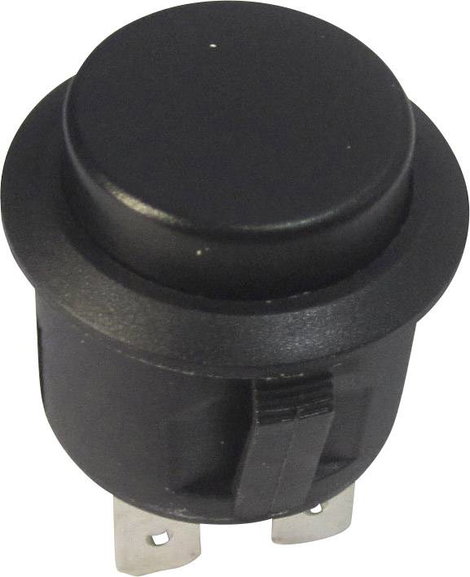 Nyomógomb 250 V/AC 6 A 1 x KI/(BE) TRU COMPONENTS TC-R13-527A-02BK Nyomó
