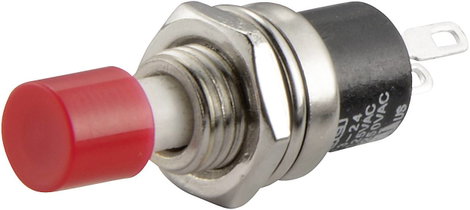 Nyomógomb 250 V/AC 1.5 A 1 x KI/(BE) TRU COMPONENTS TC-R13-24A1-05 RD Nyomó