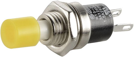 Nyomógomb 250 V/AC 1.5 A 1 x KI/(BE) TRU COMPONENTS TC-R13-24A1-05 YE Nyomó