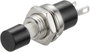 Nyomógomb 250 V/AC 1.5 A 1 x KI/(BE) TRU COMPONENTS TC-R13-24A1-05-BK Nyomó bélyegkép