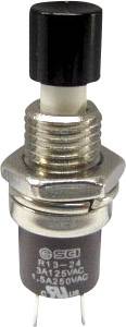 Nyomógomb 250 V/AC 1.5 A 1 x BE/(KI) TRU COMPONENTS TC-R13-24B1-05 BK Nyomó