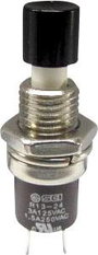 Nyomógomb 250 V/AC 1.5 A 1 x BE/(KI) TRU COMPONENTS TC-R13-24B1-05 BK Nyomó bélyegkép