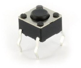 Nyomógomb 50mA 12V/DC 6mm, Tru Components