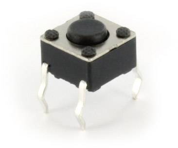 Nyomógomb 50mA 12V/DC 6mm, Tru Components