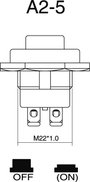 Gépjármű nyomógomb 24 V/DC 10 A 1 x KI/(BE) Nyomó TRU COMPONENTS TC-A2-5A 2. bélyegkép
