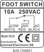 Lábkapcsoló, 250 V/AC 10 A 1 pedál, 1 váltó, FS-01 1 db 6. bélyegkép