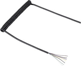 Spirálkábel 8 x 0.12 mm², 218/640 mm, Tru Components